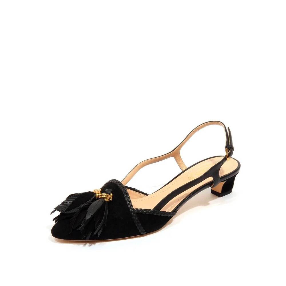 NEW TOD'S women's cuoio t35 leather sandals in black